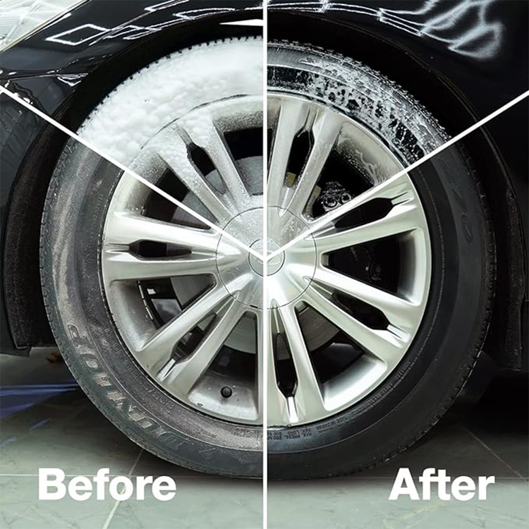 منظف رغوة الإطارات ROADPOWER 4X، 650 مل، قطعة واحدة، يزيل غبار الفرامل والأوساخ والأتربة، يعزز لمعان الإطارات، آمن على معظم العجلات، تركيبة رذاذ رغوية 2 في 1