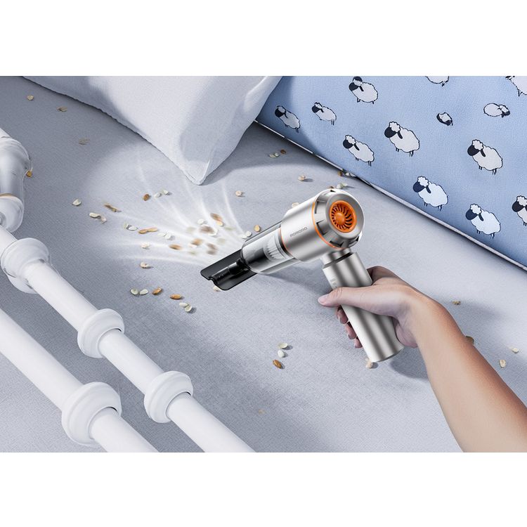 Porodo Lifestyle Dual Mode Air Duster & Vacuum, 3 Speed Level, 15kPa Suction Power, Washable HEPA Filer, 2000mAh Battery Capacity, 200 mL Vacuum Bin, Type-C Charging Port, 100W Brushless Motor - Black