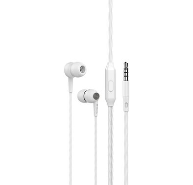 Devia Kintone In-Ear Wired Earphone with Remote and Mic - White