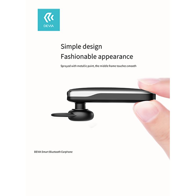 Devia Wireless Earphone Smart Bluetooth 4.2, Astonishing Audio & Microphones - Black