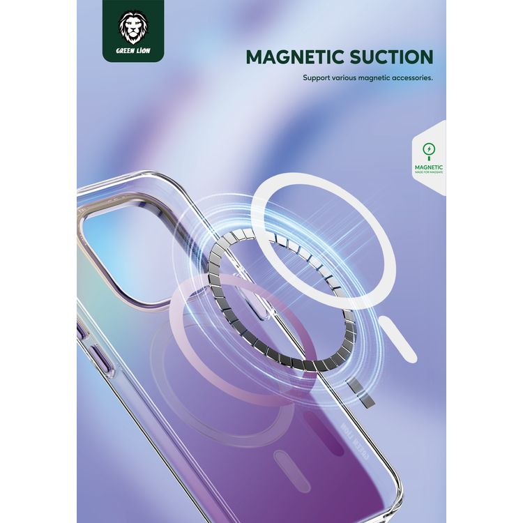 Green Lion Rainbow Magsafe Case iPhone 14 Plus - Pink