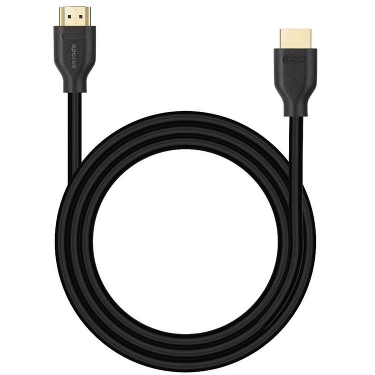 كابل HDMI إلى HDMI بدقة 8K بدقة 2 متر / 6.6 قدم - وصلات مطلية بالذهب - أسود