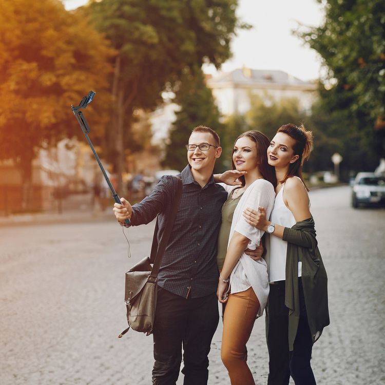 عصا سيلفي بورودو 185 سم قابلة للتمديد مع مصابيح مزدوجة قابلة للفصل، حامل ثلاثي القوائم بأربعة أرجل وجهاز تحكم عن بعد - أسود