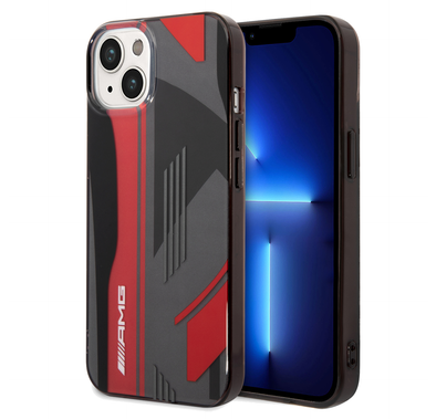AMG Transparent Double Layer Case Expressive Graphic Design iPhone 14 Plus Compatibility - Black/Red