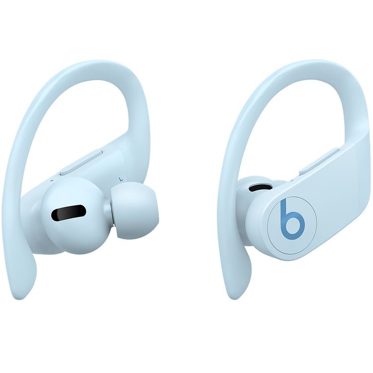 بيتس باور بيتس برو MXY82-BL سماعات رأس لاسلكية قابلة للتعديل ، خطافات أذن آمنة ، تشغيل / وضع تلقائي ، خفيفة الوزن - أزرق فاتح