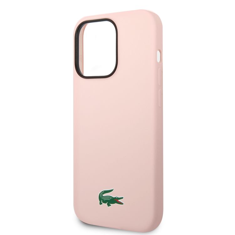 Lacoste iPhone 15 Pro For HC Magsafe Silicone Croc Logo - Pink