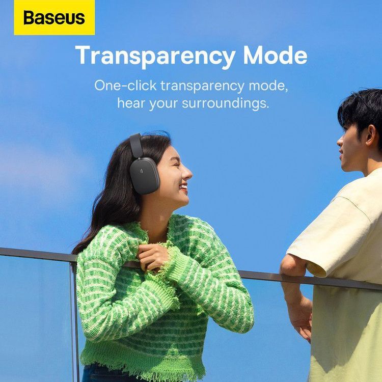 سماعة Baseus Bowie H1 اللاسلكية المضادة للضوضاء بتصميم بسيط وبسيط وجودة صوت مذهلة وعمر بطارية يصل إلى 70 ساعة 