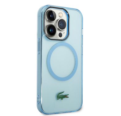 Lacoste HC MagSafe Transparent Case for iPhone 15 Series  - Blue - iPhone 15 Pro