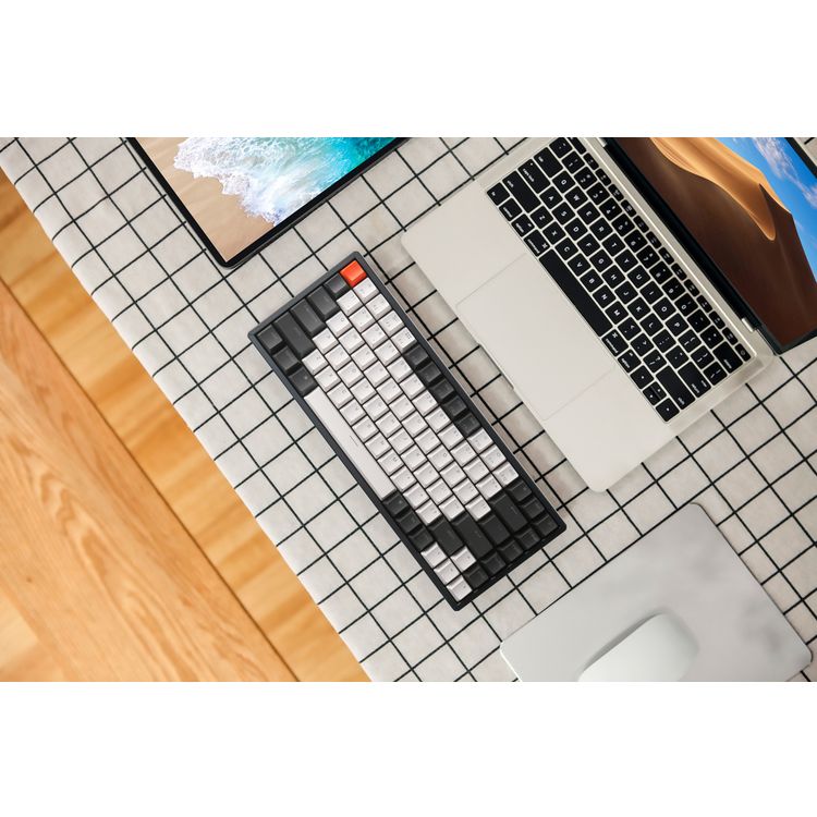 كي كرون لوحة مفاتيح ميكانيكية لاسلكية K2 84 Gateron مع RGB ومفتاح بني وقابل للتبديل السريع | لوحة مفاتيح الألعاب المدمجة واللمسية