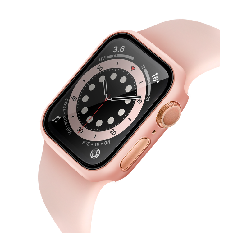 جراب واقي شاشة فيفا مدريد فينو متوافق مع ساعة ابل ، جراب واقٍ كامل من ممتص الصدمات ، جراب بديل ماص للصدمات ومضاد للخدش متوافق مع 42 / 44 ملم -وردي-