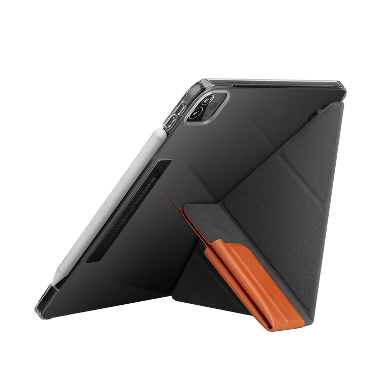 Viva Madrid Conver Case With Foldable Stand Clear Case with Integrated Apple Pencil Holder, Anti-Scratch, Shock-Absorption & Drop Protection Cover Brown - iPad Pro 11" (2021)