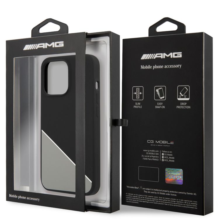 CG MOBILE AMG Liquid Silicone Two Tones Line Compatible for iPhone 13 Pro Max (6.7") Easy Access to All Ports, Shock-Absorption, Anti-Scratch, & Drop Protection Back Cover Suitable with Wireless Charging Officially Licensed