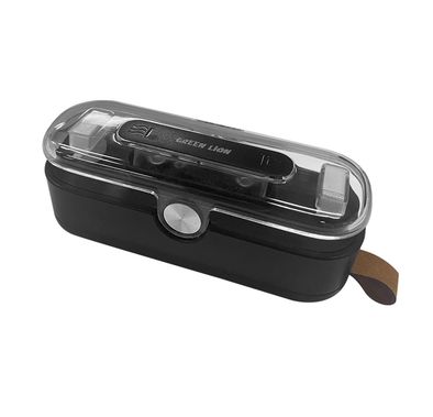 جهاز مانع تسرب صغير محمول 2 في 1 من Green Lion مع لوح مغناطيسي ناعم، مادة ABS متينة، إحكام جيد للهواء - أسود