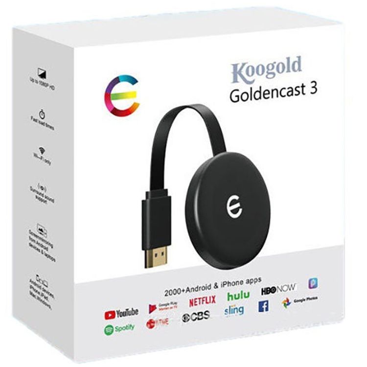 جوجل كروم كاست الجيل الثالث لبث الوسائط 2 سنون - أسود