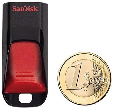 SanDisk SDCZ51-032G-B35 32 GB Cruzer Edge USB 2.0 Flash Drive - Red/Black