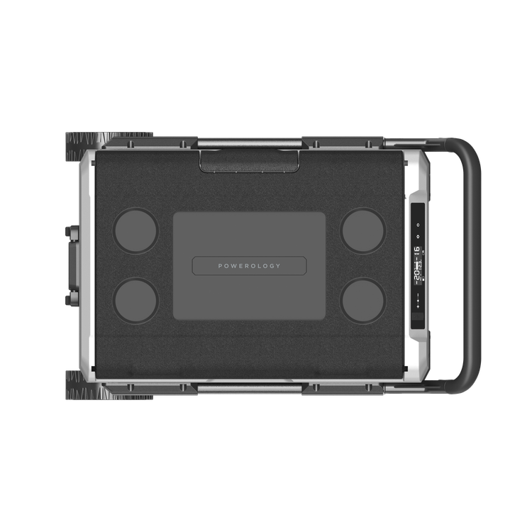 ثلاجة وفريزر محمول ذكي من باورولوجي بسعة 15600 مللي أمبير وسعة 20 لتر - رمادي