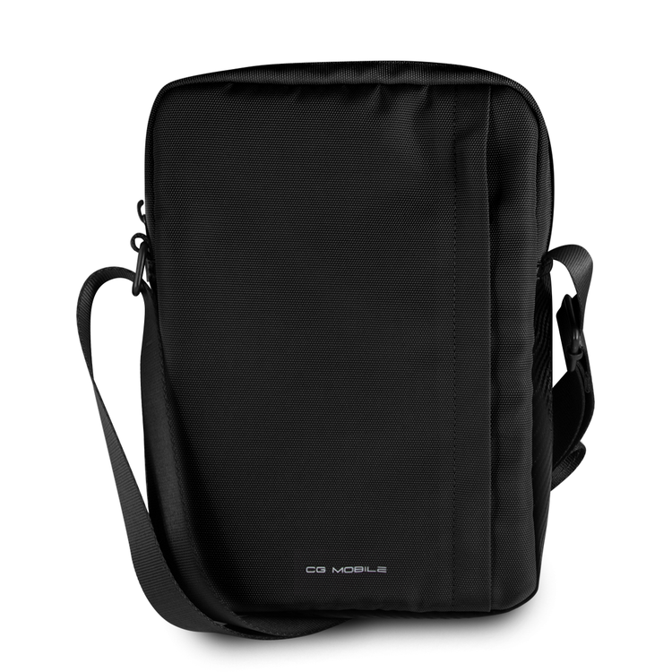 CG MOBILE Ferrari Scuderia Tablet Bag 10" with Adjustable Shoulder Strap, Easy for Carrying, Portable Storage Bag Suitable for Outdoor, Business, Office, School, Lightweight Slim, Officially Licensed - Black