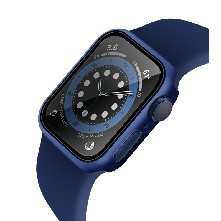 جراب واقي شاشة فيفا مدريد فينو متوافق مع ساعة ابل ، جراب واقٍ كامل من ممتص الصدمات ، جراب بديل ماص للصدمات ومضاد للخدش متوافق مع 42 / 44 ملم -ازرق-