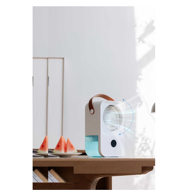 بورودو لايف ستايل مروحة تبريد هواء نانو ميست مع جهاز تحكم عن بعد 650 مل 2000 مللي أمبير في الساعة - أبيض