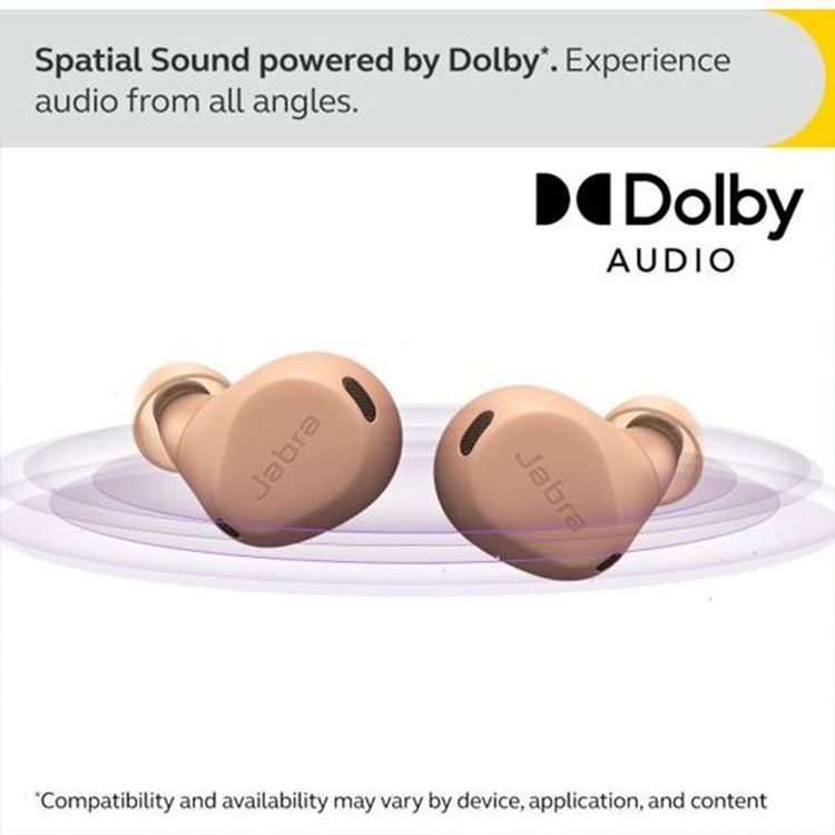 سماعات أذن جابرا إيليت 8 آكتيف اللاسلكية الحقيقية، إلغاء الضوضاء النشط، وضع المونو، حتى 56 ساعة من عمر البطارية، حتى 10 متر نطاق التشغيل، حتى 3 ساعات وقت الشحن - كراميل