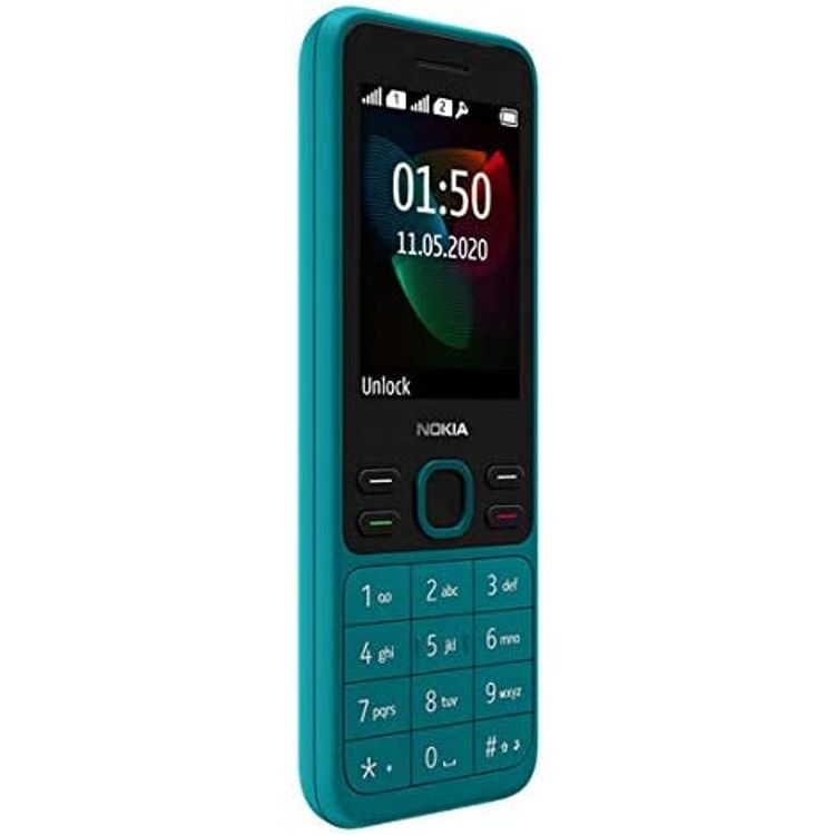 Nokia 150 (2020) Feature Phone, Dual SIM, 2.4 inches Display and expandable MicroSD up to 32GB, Cyan - Blue