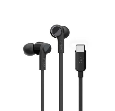 USB-C Connector Headphones Belkin G3H0002btBLK Wired Headphones- Black