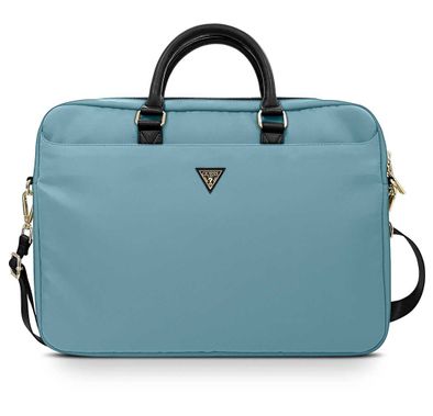   سي جي موبايل من غيس حقيبة كمبيوتر نايلون بشعار مثلث معدني مقاس 15 بوصة وحزام كتف قابل للتعديل متوافق مع ماك بوك، حقيبة تخزين محمولة رفيعة وخفيفة الوزن ، غطاء واقٍ مع سحاب مناسب للخارج ، الأعمال ، المكتب ، المدرسة المرخصة رسميًا