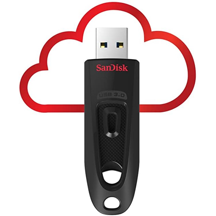 SanDisk SDCZ48-032G-GC46 32GB Ultra USB 3.0 Flash Drive and Cloud - Black