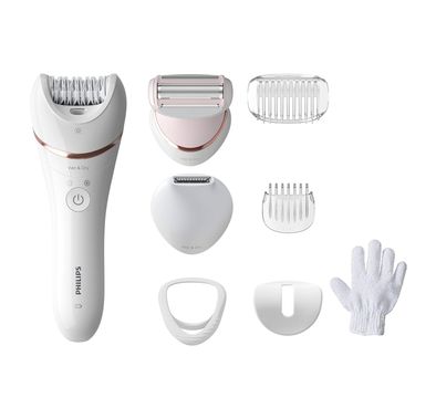 Philips Epilator Series 8000 Wet & Dry Epilator-BRE720/01 - White