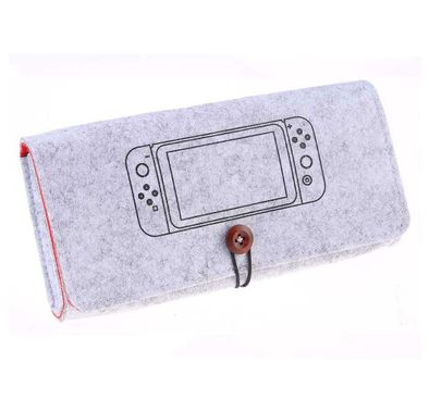AhaStyle Carrying Case Compatible for Nintendo Switch, Portable Travel Carrying Bag Ultra Slim Professional Protective Felt Bag with 5 Game Cartridges Holders, Perfect Storage