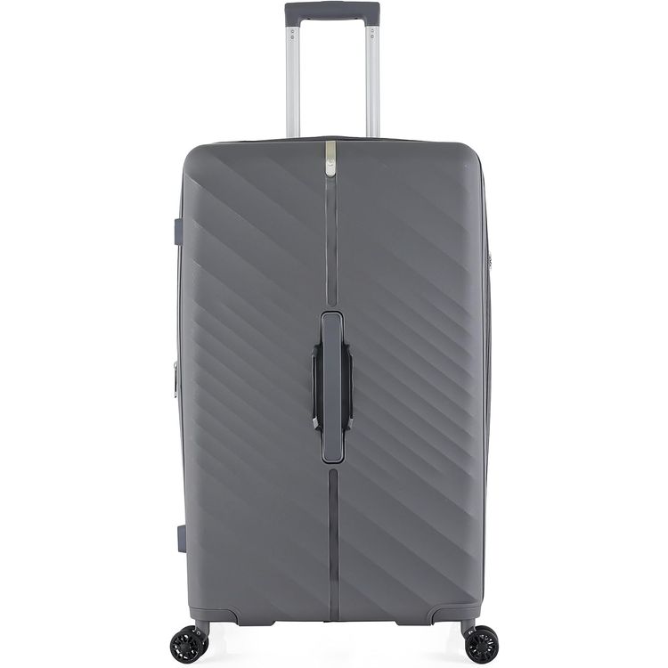 H.T Luggage Bag, Hard Case Polypropylene (PP) Material - Large/Gray