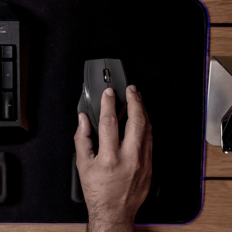 بأورولوجي ماوس لاسلكي مريح، ماوس لاسلكي متقدم لأجهزة ماك، تمرير فائق السرعة - فحم.