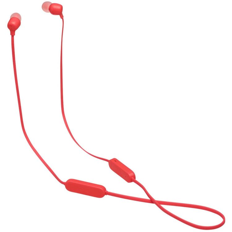 JBL T125 Wireless In-ear Pure Bass Headphones, 16 Hours Playtime, Bluetooth Version 5, Multipoint Connection, Magnetic Cable Management, Voice Assistant, Fast Charge - Coral