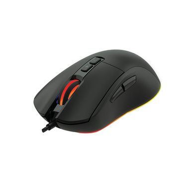 ماوس الألعاب السلكي من Porodo RGB بدقة 10000 نقطة لكل بوصة مع معدل تصويت ثابت - أسود