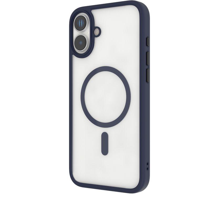Levelo MagSafe Solo Case for iPhone 16 Plus, Clearview Technology, 3H Scratch Resistance, Hybrid Construction - Deep Blue