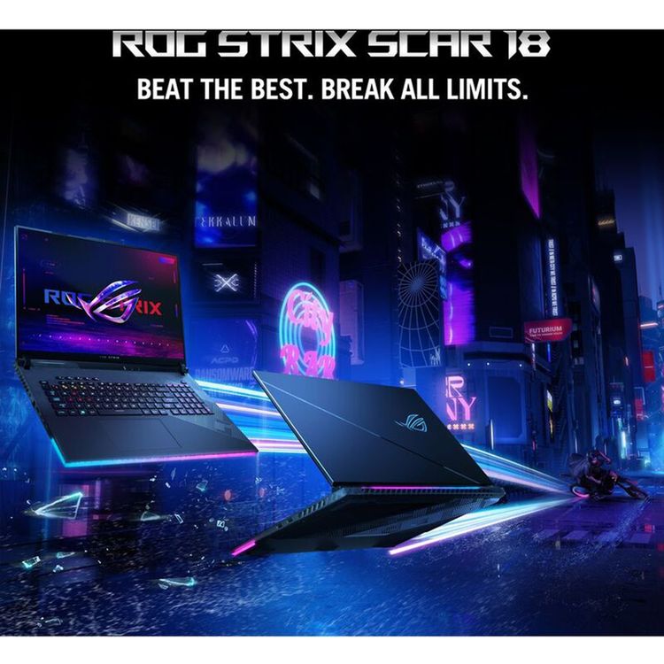 لابتوب الألعاب ASUS ROG Strix SCAR 18 / i9-14900HX / RTX 4080 / 18 بوصة - أوف بلاك 
