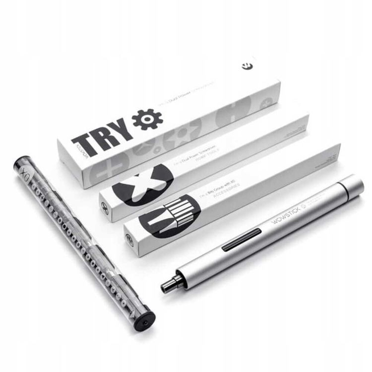 WOWSTICK TRY 1P 1010305 Cordless Electric Screwdriver Set - Silver