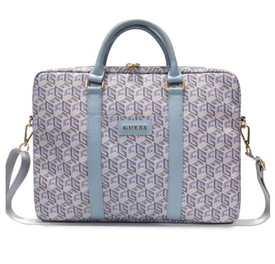 Guess Computer Bag Gcube Stripes - Blue