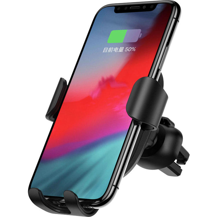 Devia Gravity Sensor Car Air Vent Wireless Charger Phone Holder (10W) - BK
