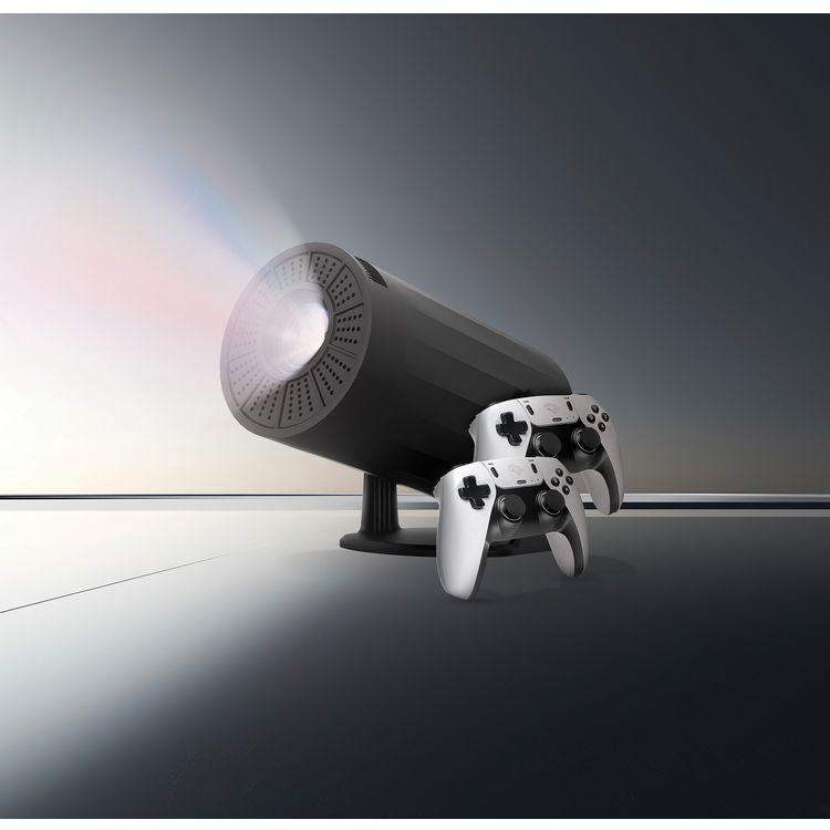 Porodo Gaming 4K Projector with Auto Keystone and Gamepad Controller, Android 11.0 Operating System, Wi-Fi 2.4/5 GHz and BT 5.0 Connectivity, English + 23 Languages - Black