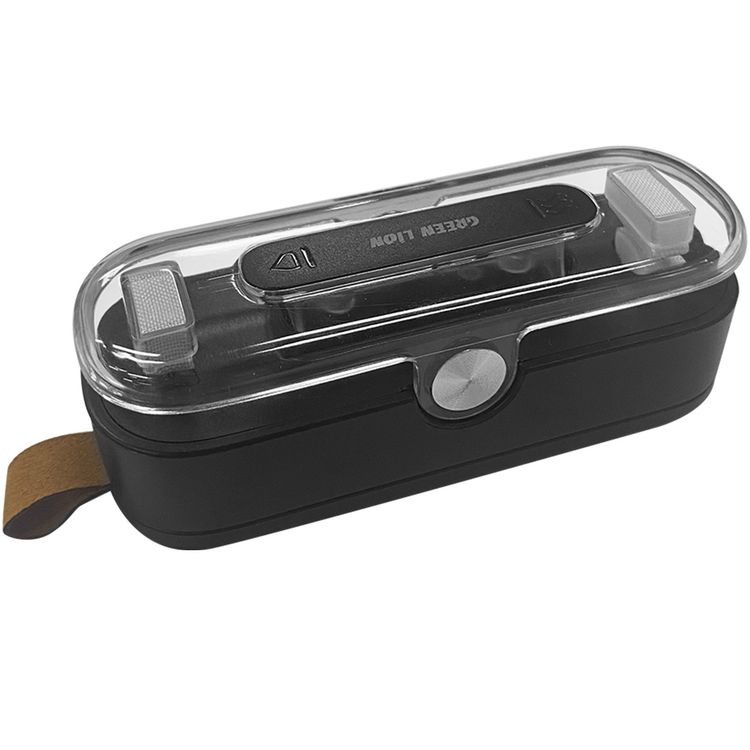 جهاز مانع تسرب صغير محمول 2 في 1 من Green Lion مع لوح مغناطيسي ناعم، مادة ABS متينة، إحكام جيد للهواء - أسود