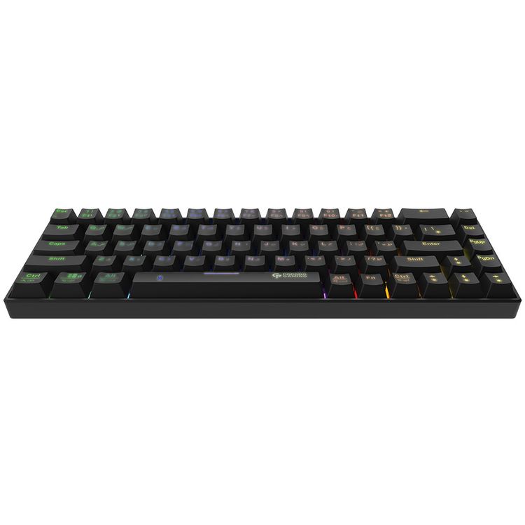 Porodo Gaming 68Keys Mechanical Keyboard with Wired and Bluetooth Dual Version ( English / Arabic ) - Black