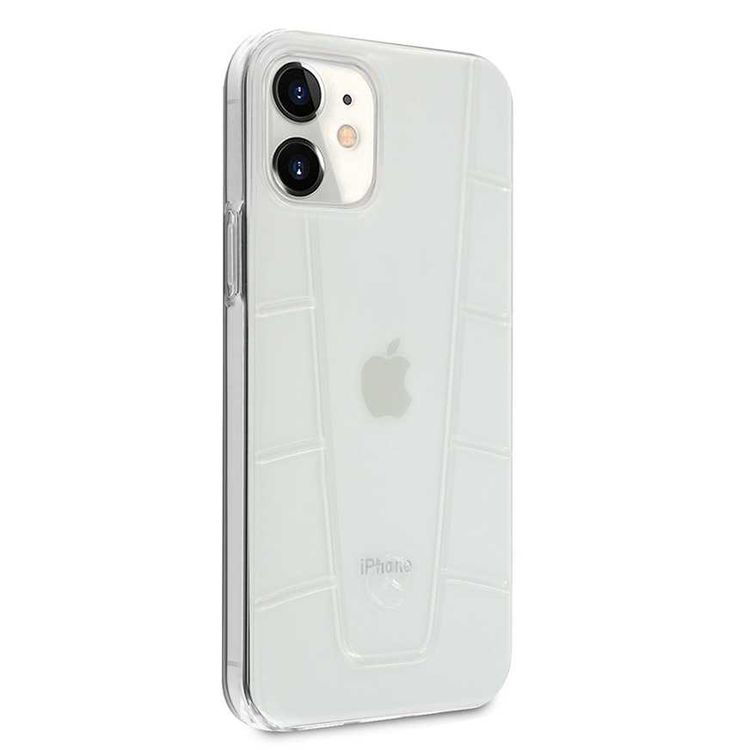 CG MOBILE Mercedes-Benz Transparent Phone Case Embossed 2 Compatible for iPhone 12 Mini (5.4 ) Officially Licensed - Clear