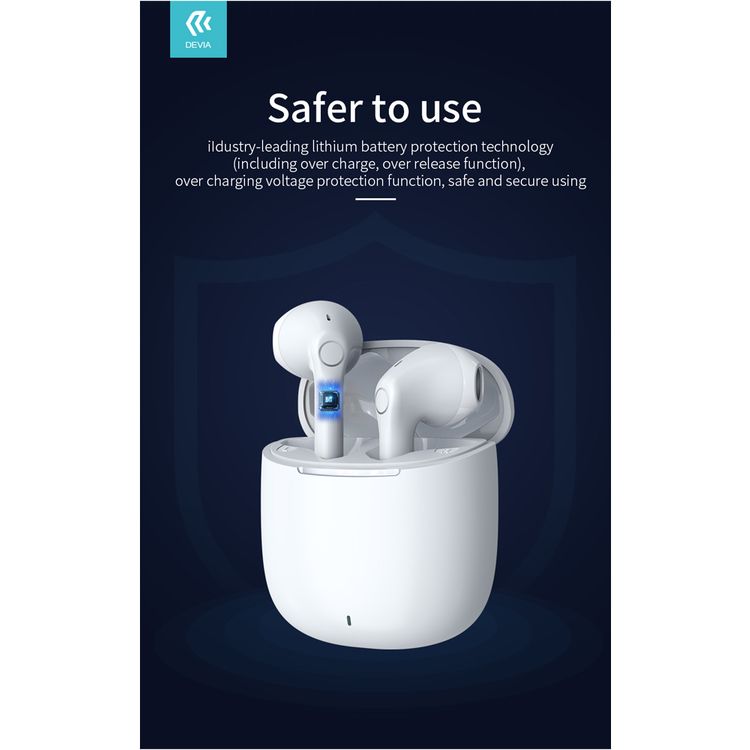 Devia Kintone Series Joy A13 TWS Wireless Earphone-White