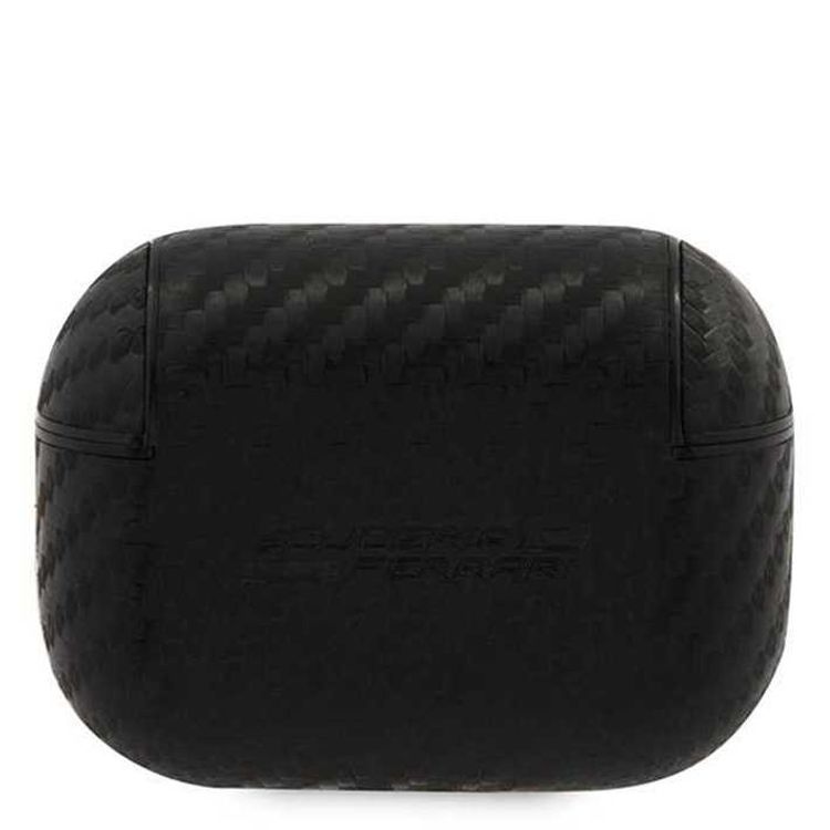 سي جي موبايل جراب فيراري من مادة بولي كربونات وبولي يوريثان بشعار الكربون الأصفر درع معدني متوافق مع ايربودز برو ، مقاوم للخدش ، ممتص للصدمات ، حماية من السقوط ، وغطاء سيليكون واقٍ من الغبار مرخص رسميًا - أسود