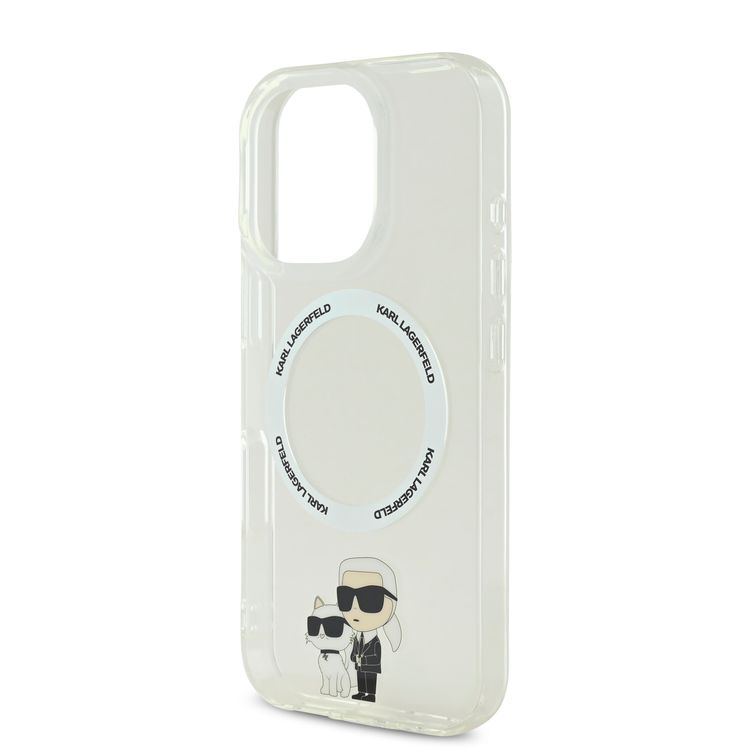 جراب KARL LAGERFELD Magsafe IML الصلب مع NFT KARL &amp; CHOUPETTE لسلسلة iPhone 16