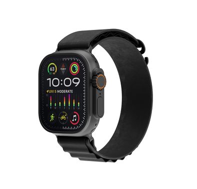 Porodo Ultra Lumina Smartwatch with 128MB Memory, Activity Tracker, Ocean Band in the Box, Health Monitoring, AMOLED Display, 320mAh Battery - Black