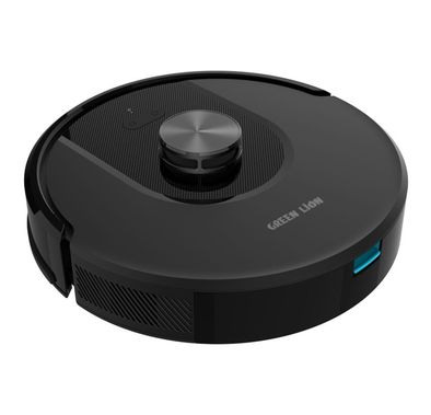 مكنسة كهربائية روبوتية ذكية من جرين ليون، رسم خرائط للغرف، 110 دقيقة عمل، تخطيط المسار، سعة 270 مل - أسود