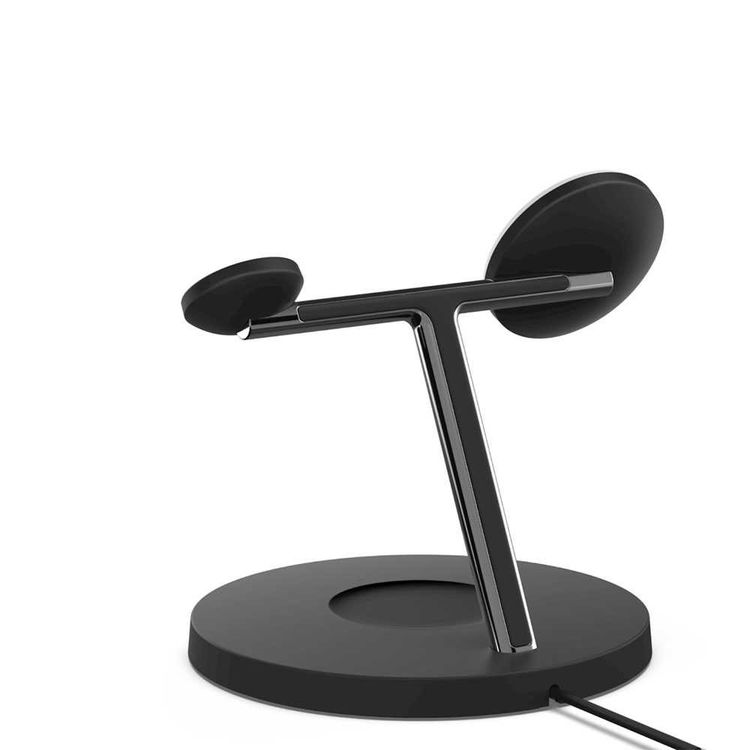 شاحن لاسلكي من بيلكن 3 في 1 شاحن لاسلكي سريع WIZ009MYBK - أبيض