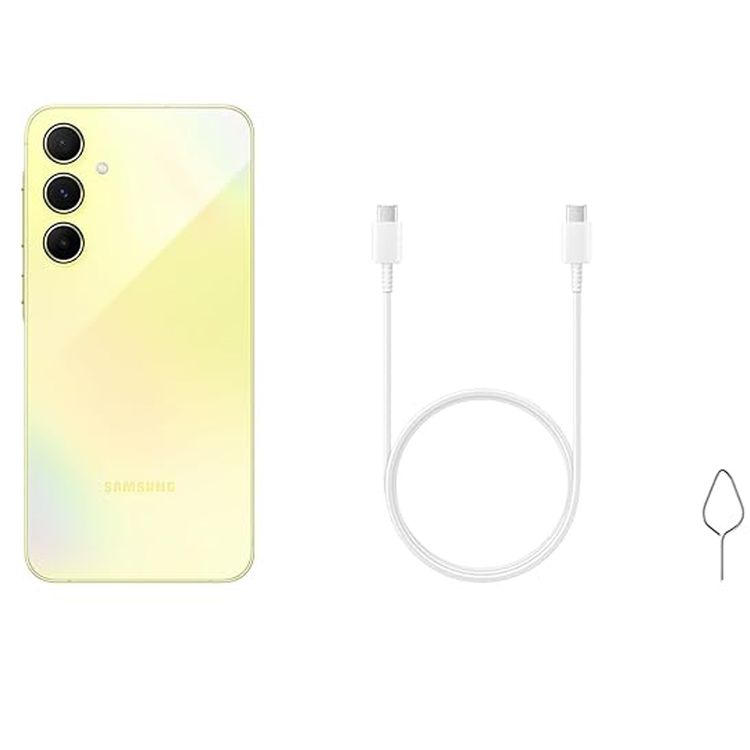 هاتف ذكي Samsung Galaxy A55 5G إصدار TRA، ذاكرة وصول عشوائي 8 جيجا بايت، سعة تخزين 256 جيجا بايت، هاتف Android 5G، 2024 - ليموني